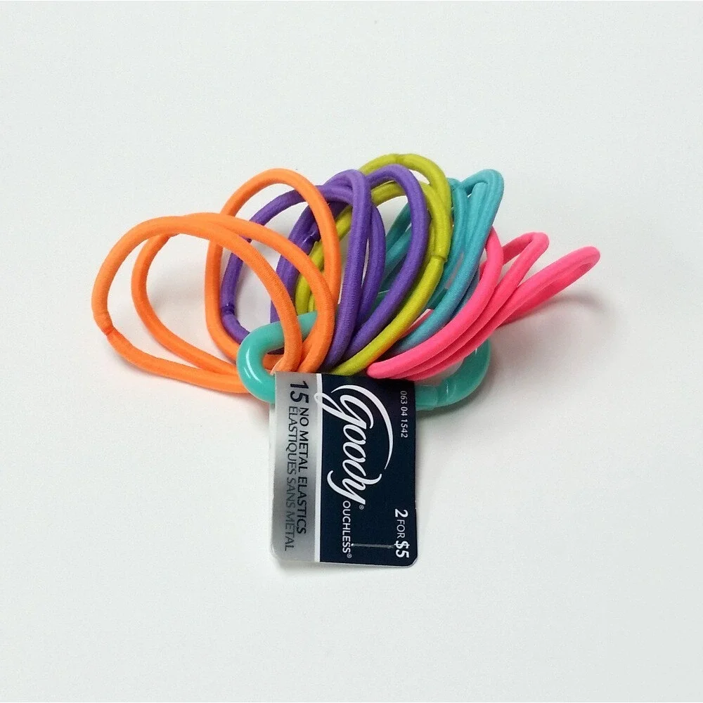 Goody Ouchless Hair Tie Elastic Ponytail 15 PCS & Plastic Key Holder